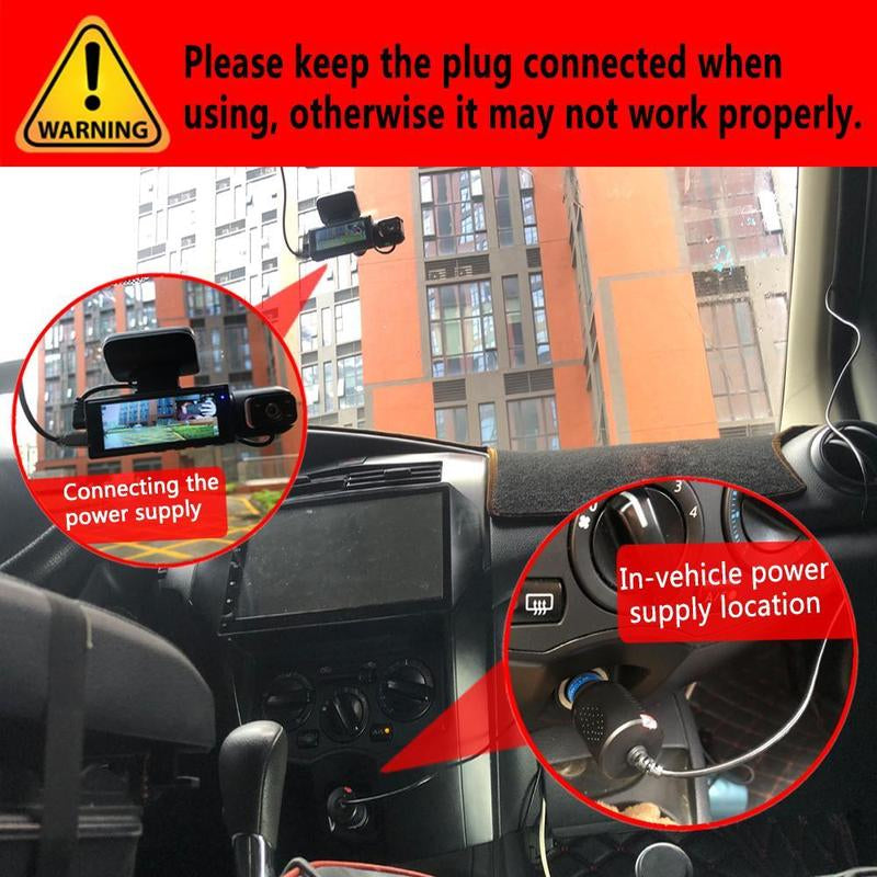 Front & inside Car Dashboard Camera, 1 Count Car Dashcam with 32GB Card, Wide Angle Car Driving Recorder with IR Night-Visionr, 3.16 Inch Lps Screen 1080P HD Camera with Dual Lens, Birthday Gifts, Automotive Dashcam