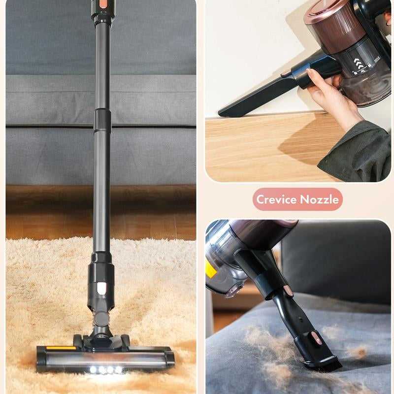 Homeika Cordless Vacuum Cleaner with 28Kpa Suction Power, 380W Brushless Motor, 8-in-1 Versatility, 50-Minute Runtime, Removable Battery, Ideal for Pet Hair and Carpets