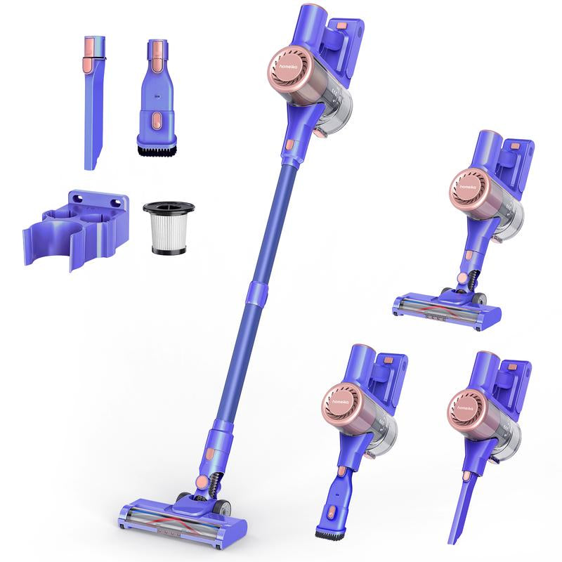 Homeika Cordless Vacuum Cleaner with 28Kpa Suction Power, 380W Brushless Motor, 8-in-1 Versatility, 50-Minute Runtime, Removable Battery, Ideal for Pet Hair and Carpets